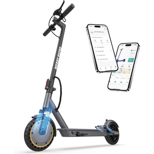 image:imageElectric Scooter 500W350W Motor amp 1085 Solid Tires Up to 19 MPH amp 282515 Miles Range Foldable Commuter E Scooter for Adults amp Teens with Dual Brake System APPgray yellow