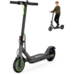 image:imageElectric Scooter for Kids Aged 610 350W Motor 19 Mph Speed amp 15 Miles Range 85 Solid Tires Lightweight Foldable Scooter with Dual Braking System Max Load 265LBSGray Green