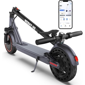 image:imageWERHY Electric Scooter 500W350W Powerful Motor amp 19MPH Top Speed 162527 Miles Range Folding E Scooter with Dual Braking for Teens and AdultsRedGray