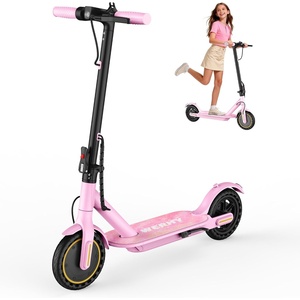 image:imageWERHY Foldable Electric Scooter for 7894 feet 350W Motor Max 12 Miles Long Range 19 MPH Max Speed 85 Solid Tire Lightweight Foldable EScooter with Dual Braking Digital DisplayPink Yellow