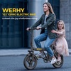 image:imageWERHY Electric Bike for Adults 500W Electric Foldable Bike 2030 MilesPedal Assist Mode 20MPH EBike with 48V Removable Battery 14 Tire Ebike with Front Dual SuspensionOrange